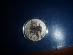 Fiji Islands 1oz Colored Cat Silver Color Coin For Sale! Pp unc