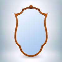 Wall mirror decorated with carving