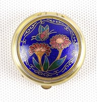 1M241 beautiful enameled butterfly copper plate