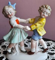 Rare! Dancing couple/numbered porcelain sculpture