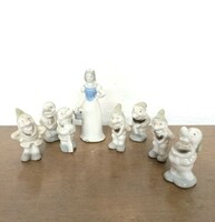 Mini porcelánok - Hófehérke és a 7 törpe