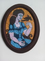 TŰZZOMÁNC KÉP -"ÁBRÁNDOZÓ"-STEFÁNIAY E.