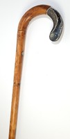 Beautiful antique walking stick with silver handle