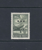 1957. AZ 1950. ÉVI LÉGIPOSTA-SOROZAT ZÁRÓÉRTÉKE - L ** bélyeg hármas lyukasztással