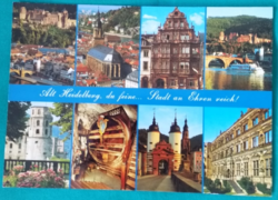 Germany, Heidelberg landscape, postal clean mosaic postcard