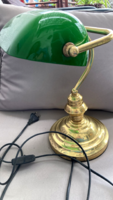 Bank lamp with a copper base