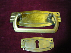 Art Nouveau drawer pull hardware + lock tag 2311 14