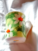 Retro, beautiful spring floral, eggshell English tea mug