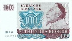 100 kronor korona 1980 Svédország