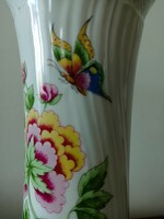 Hollóházi porcelán Pannónia 5102 Váza 21cm Hortenzia