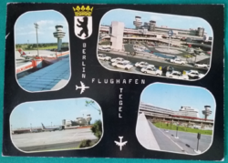 Germany, Berlin, Flughafen tegel skyline, postcard