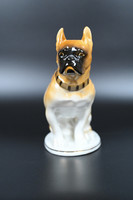 Large Lomonosov porcelain statue, French bulldog
