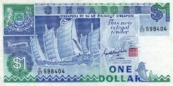 D - 274 - foreign banknotes: Singapore 1987 $1