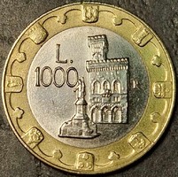 San Marino 1000 lira, 1997.