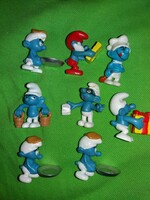 Collectable Kinder Surprise Huppies Dwarf Blue Rubber Figures 8 pcs in one according to the pictures 1.