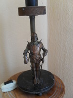 Antik bronz - ón  szobor lámpa