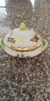 Old rare sugar bowl with Victoria pattern from Herend