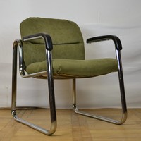 Postmodern armchair tubular frame armchair