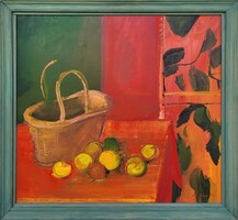 Ilona Deák (1943 - ) still life c. Gallery painting with original guarantee!