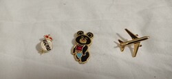 Retro badge. Misa teddy bear, Real Madrid, Malév badge. Factory. Treasures. Almost antique. :)))