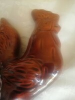 Rooster brown beautiful 16 cm high