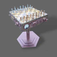 Steampunk design chess table / card table