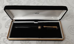 Art ballpoint pen with black velvet carrying case