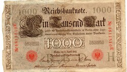 D - 280 -  Külföldi bankjegyek:  Németország 1910  1000 márka