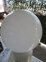 Old, large, white, art deco, opal glass sphere,