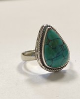 Silver ring with turquoise stone