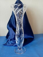 Csiszolt kristály üveg váza
