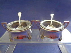 Pair of art deco silver spice holders, ca 1890