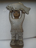 Fishmonger terracotta Scandinavian figure