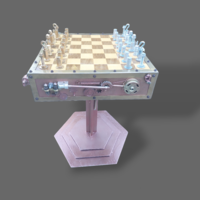 Steampunk design chess table / card table