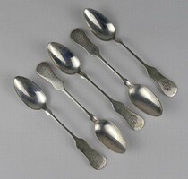1R021 old silver spoon set 5 pieces 58g