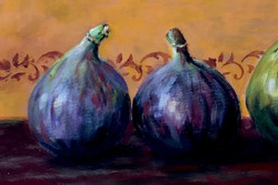 Figs on the table - a/4 size acrylic painting