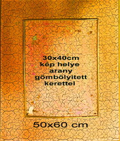 Paszpartu szép aranysíinű kép keret 30x40cm (passpartu teljes mérete 50x60)