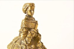 Bronze Lady's Servant Bell with Baroque Costume