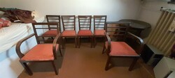 Art deco, Louis Kozma style chairs and bed frame