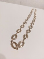 Beautiful oval closed silver necklace
