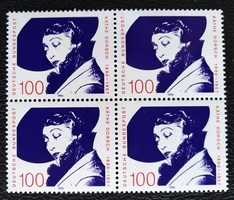 N1483n / Németország 1990 Käthe Dorsch színésznő bélyeg postatiszta négyestömb
