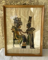 Régi egyiptomi papirusz bekeretezve
