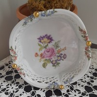 Wallendorf porcelain tray with openwork edge