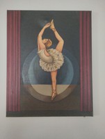 Ballerina oil painting.