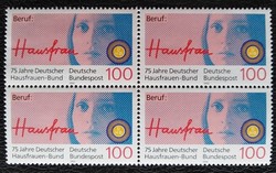 N1460n / Németország 1990 Német Nők Társaság bélyeg postatiszta négyestömb