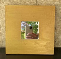 Malma ikea mirror painted gold