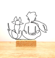 The little prince and the fox - eternal friendship - handmade decoration and gift idea made of wire