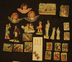 25 old stickers / pressed pictures of angels, children, sailors, etc.