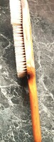 Long-handled wooden clothes brush with bristle brush
