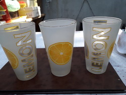 Lemon lemonade glasses 3 flawless - in one